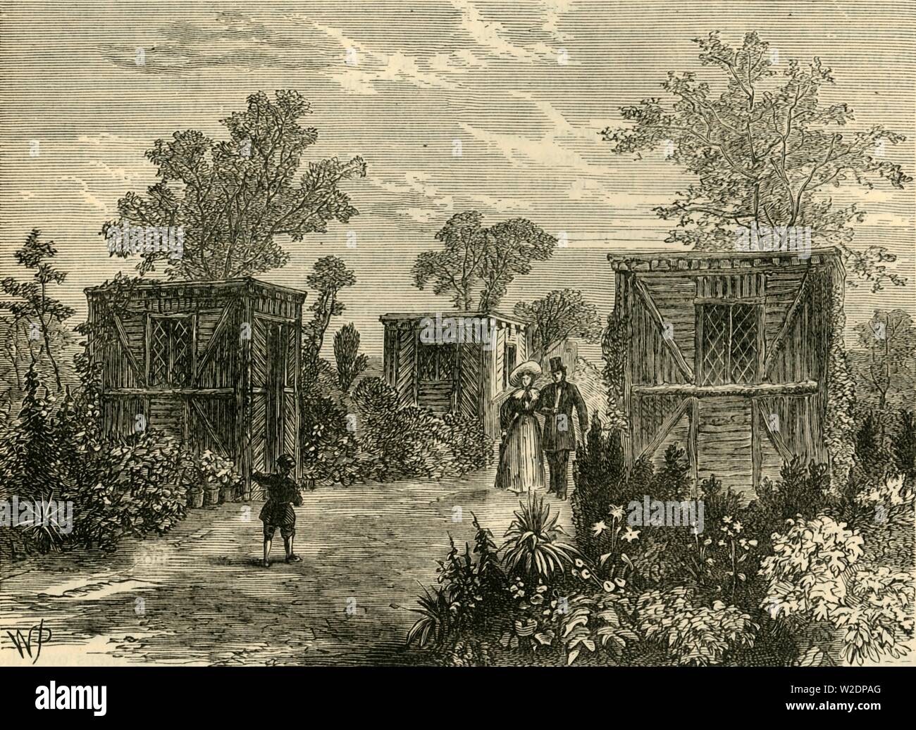 Der Eingang zu den Zoologischen Gärten in 1840', (c 1876). Schöpfer: Unbekannt. Stockfoto