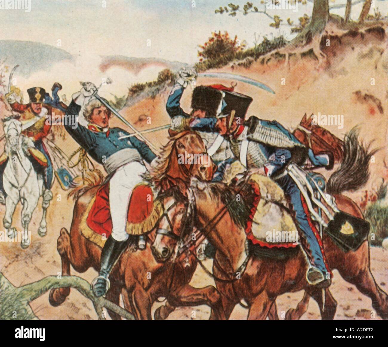 Heldenhaften Tod des Prinzen Louis Ferdinand von Preußen in Saalfeld, 10. Oktober 1806, (1936). Schöpfer: Unbekannt. Stockfoto