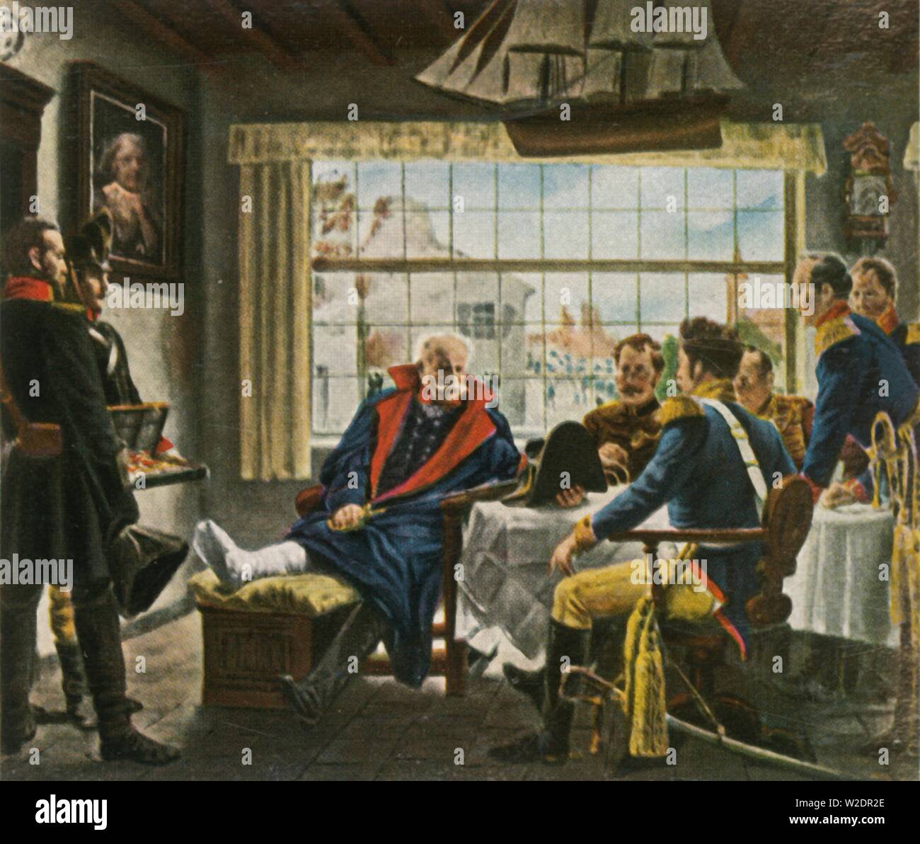 BlÃ¼Cher nimmt Besitz von Napoleons Medaillen und hat nach ... Waterloo, 18. Juni 1815, (1936). Schöpfer: Unbekannt. Stockfoto