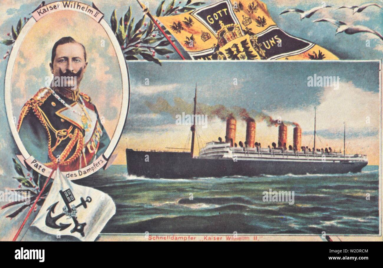 Die SS "Kaiser Wilhelm II.', c 1910. Schöpfer: Unbekannt. Stockfoto