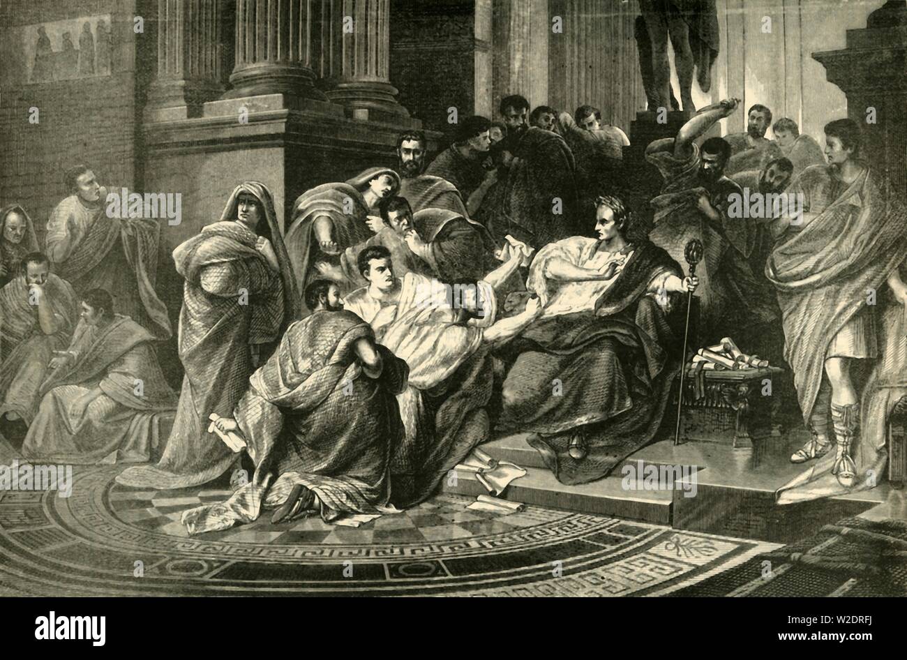 "Ermordung von Julius Caesar", 1890. Schöpfer: Unbekannt. Stockfoto