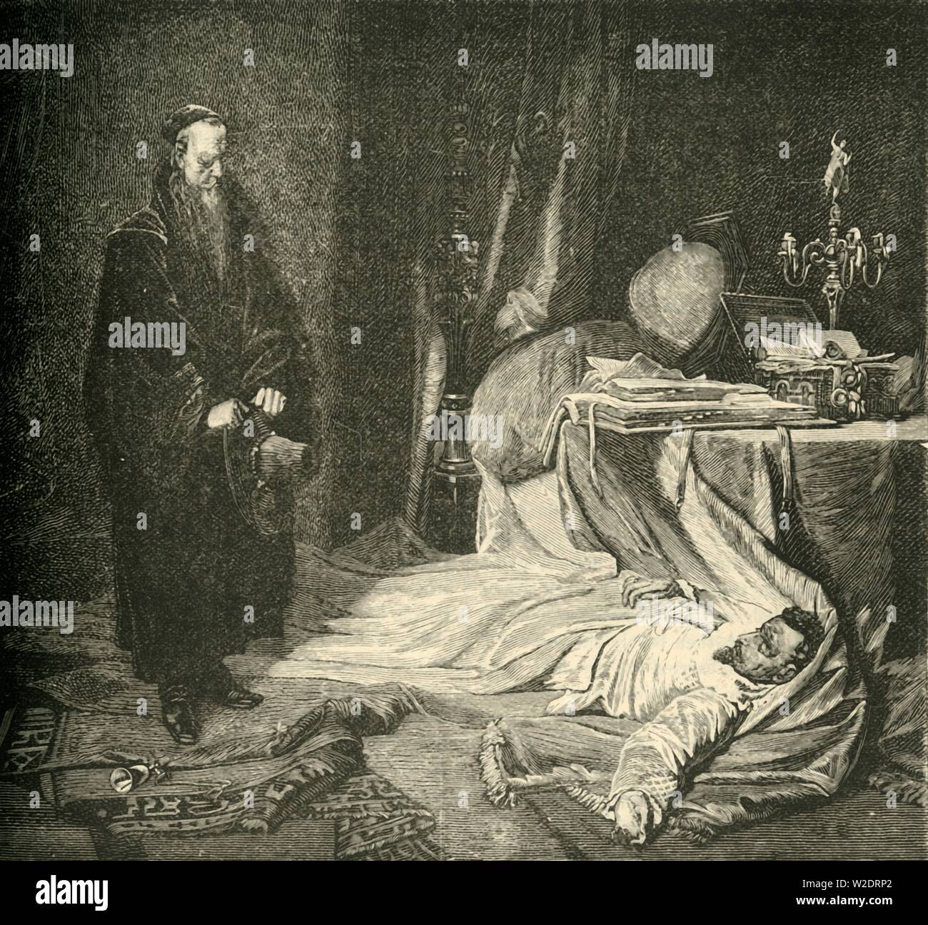 Der Tod von Wallenstein", 1634, (1890). Schöpfer: Unbekannt Stockfotografie  - Alamy