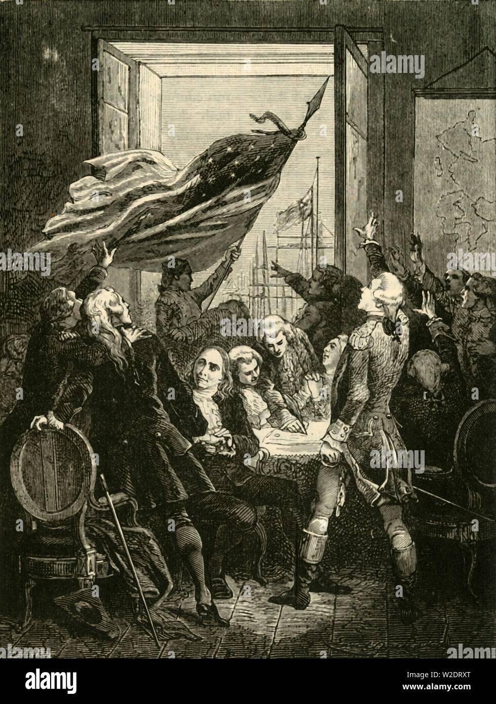 "Erklärung der Unabhängigkeit der Vereinigten Staaten', (1776), 1890. Schöpfer: Unbekannt. Stockfoto
