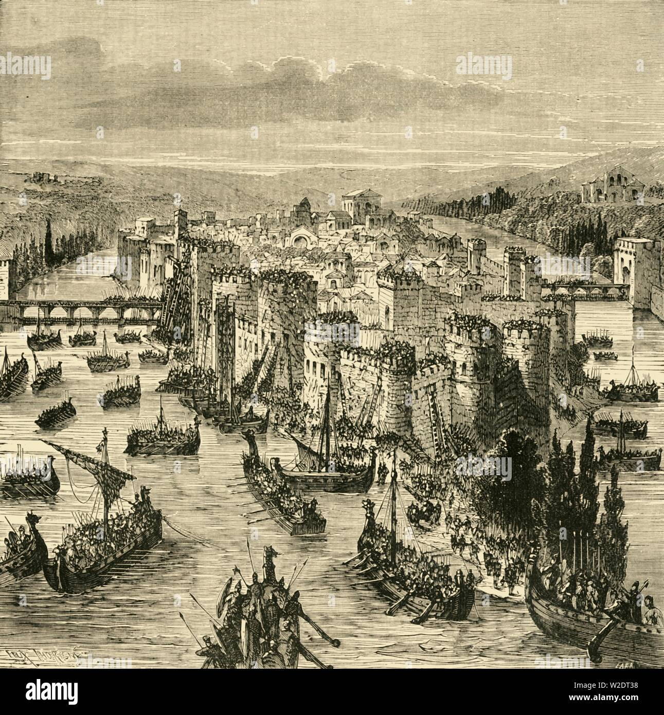 Die Iege von Paris durch die Nordmänner', (845), 1890. Schöpfer: Unbekannt. Stockfoto