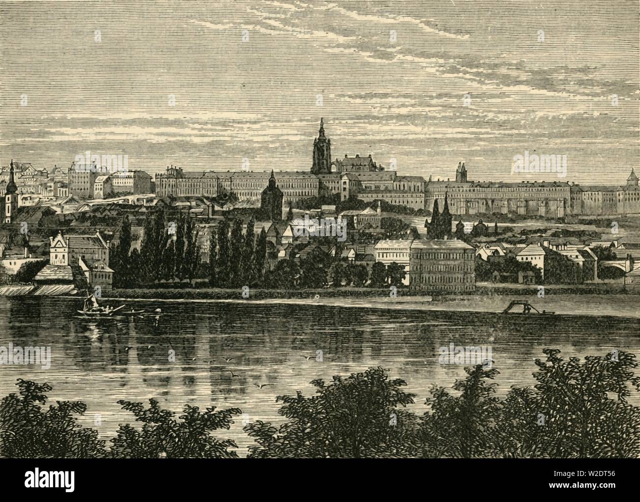 "Palast der böhmischen Könige und Kathedrale von Hradschin, Prag", 1890. Schöpfer: Unbekannt. Stockfoto