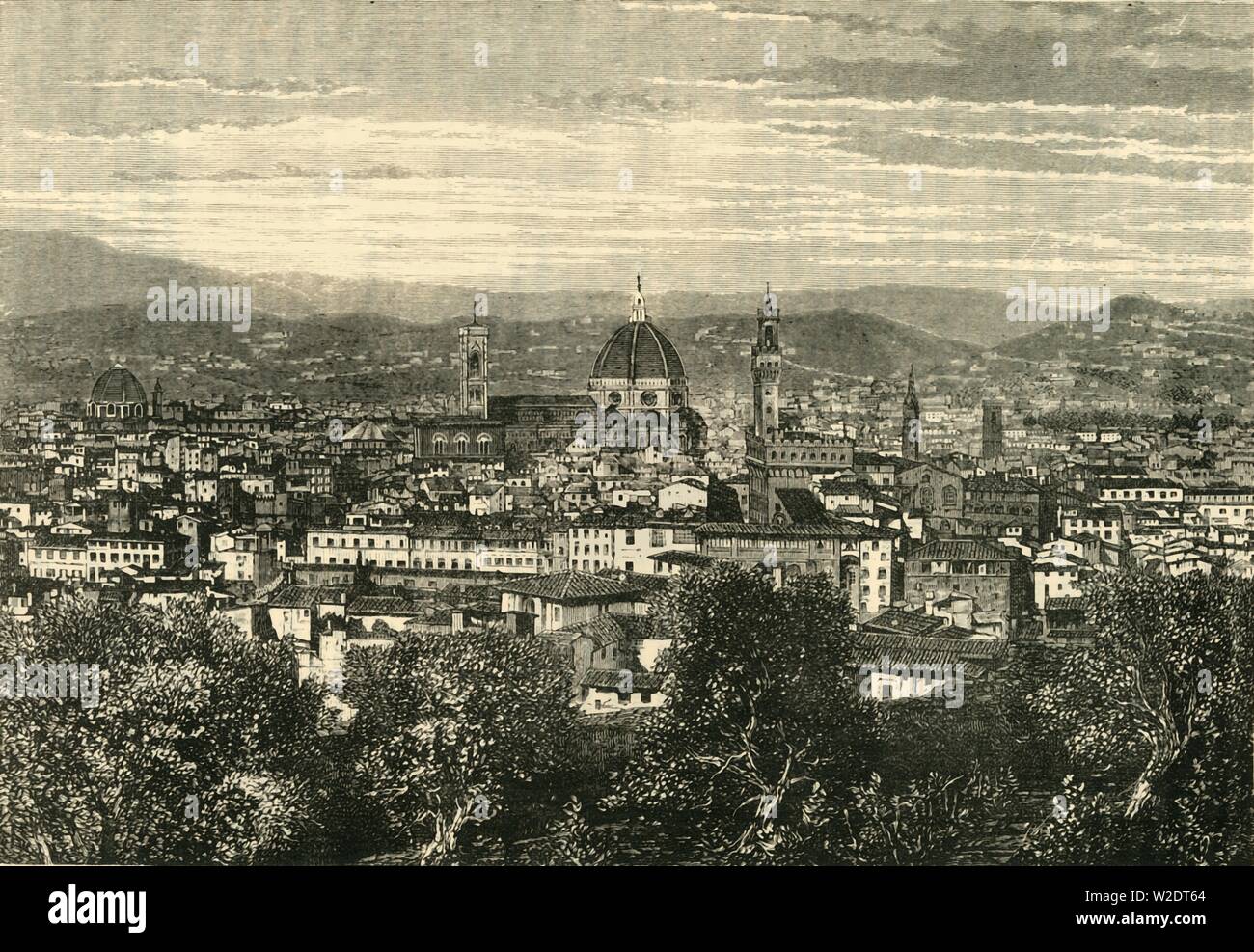 'Ansicht von Florenz aus dem Belvedere", 1890. Schöpfer: Unbekannt. Stockfoto