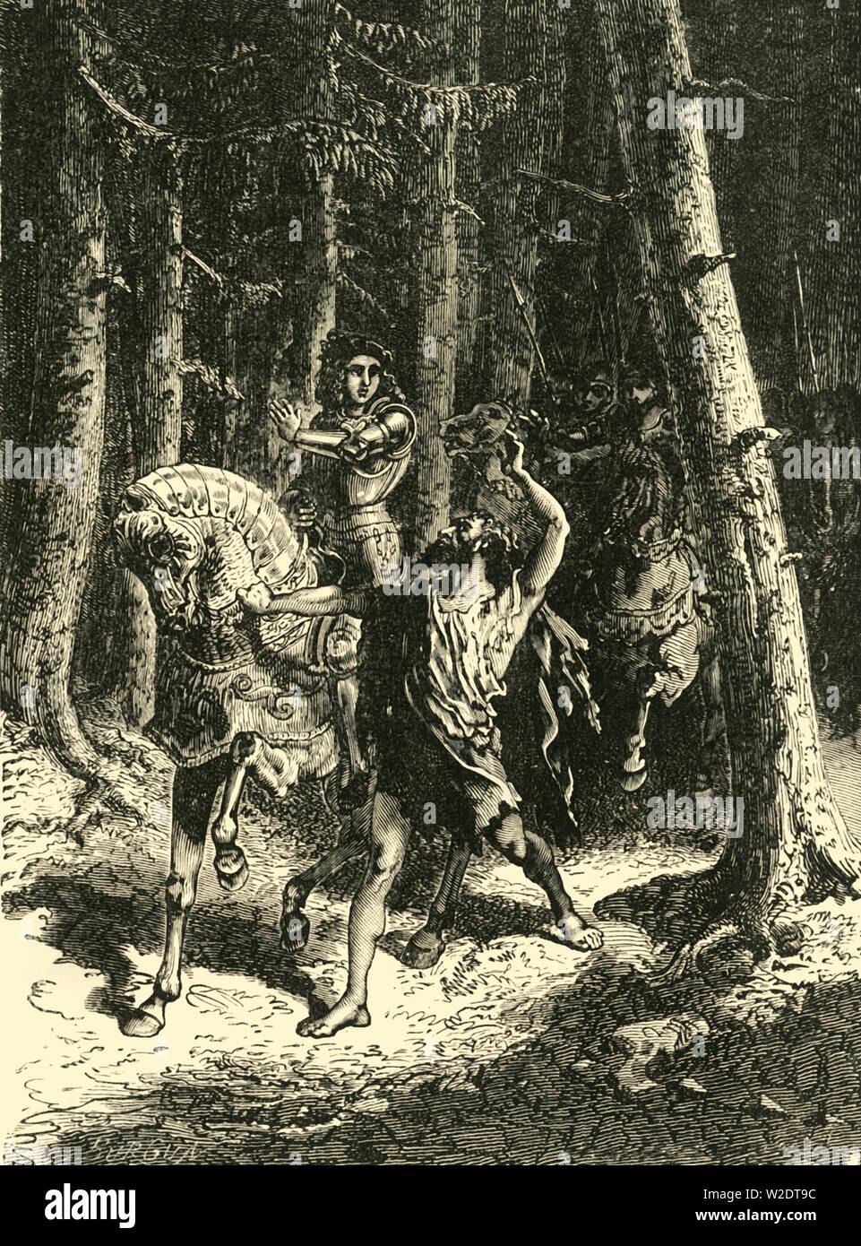 "Karl VI. im Wald von Le Mans', (1392), 1890. Schöpfer: Unbekannt. Stockfoto