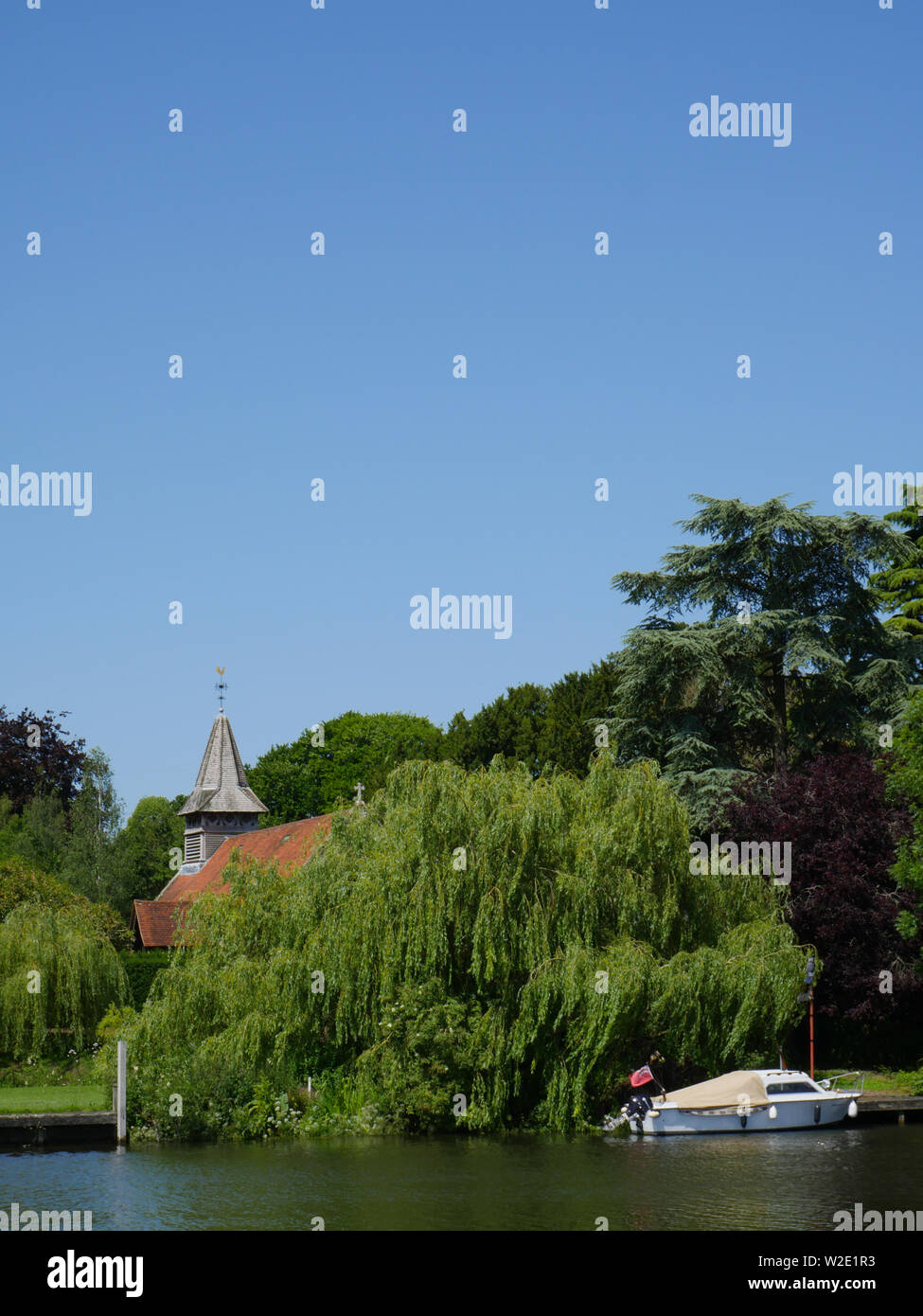 St. Johannes der Täufer, Kirche von England Kirche, Moulsford-on-Thames, Oxfordshire, England, UK, GB. Stockfoto