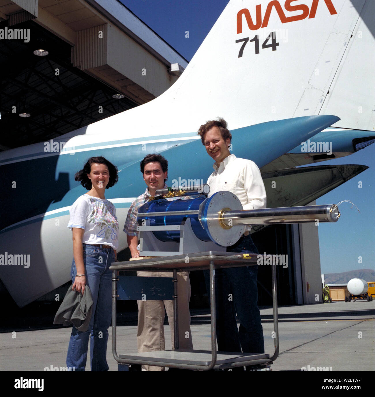 Yerkes Observatorium der Universität von Chicago, WEIT-IR-Kamera - experimentatoren Team Ca. 1985 Stockfoto