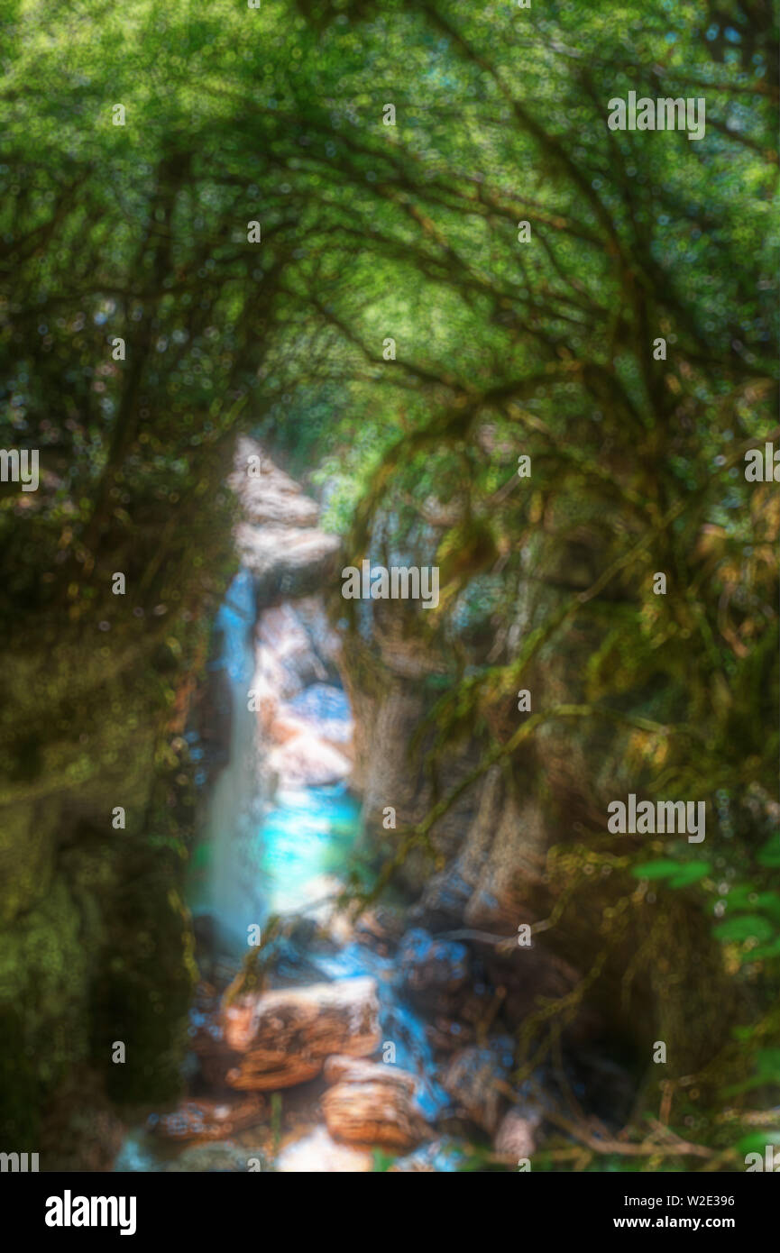 Martvili Canyon in Georgien. Schönen natürlichen Canyon mit Blick auf den Fluss Stockfoto