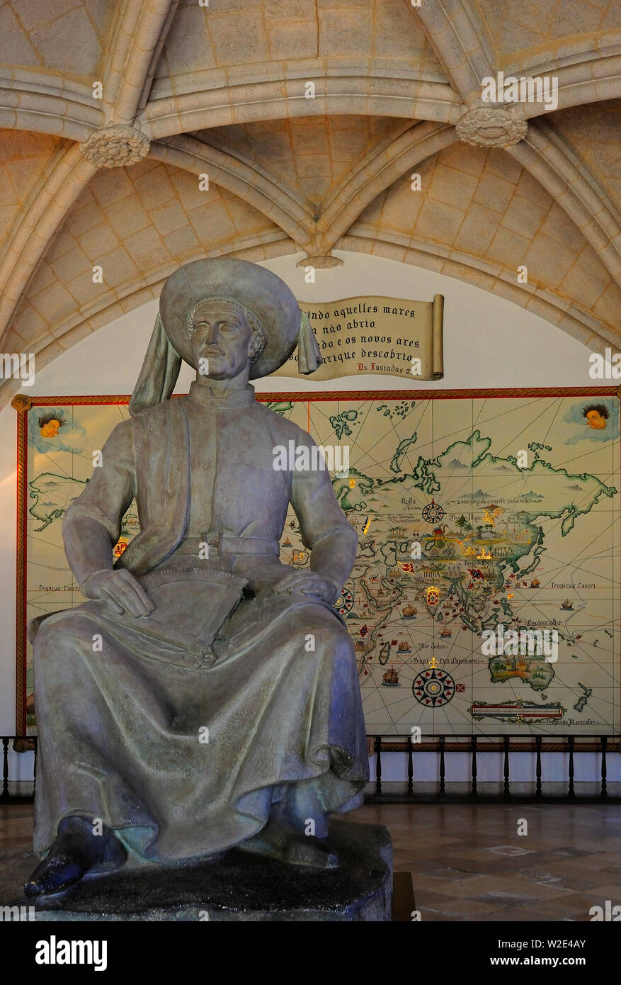Lissabon, Portugal, 11. Juni 2008: Statue von Heinrich der Seefahrer im Maritime Museum (Museu De Marinha) Stockfoto