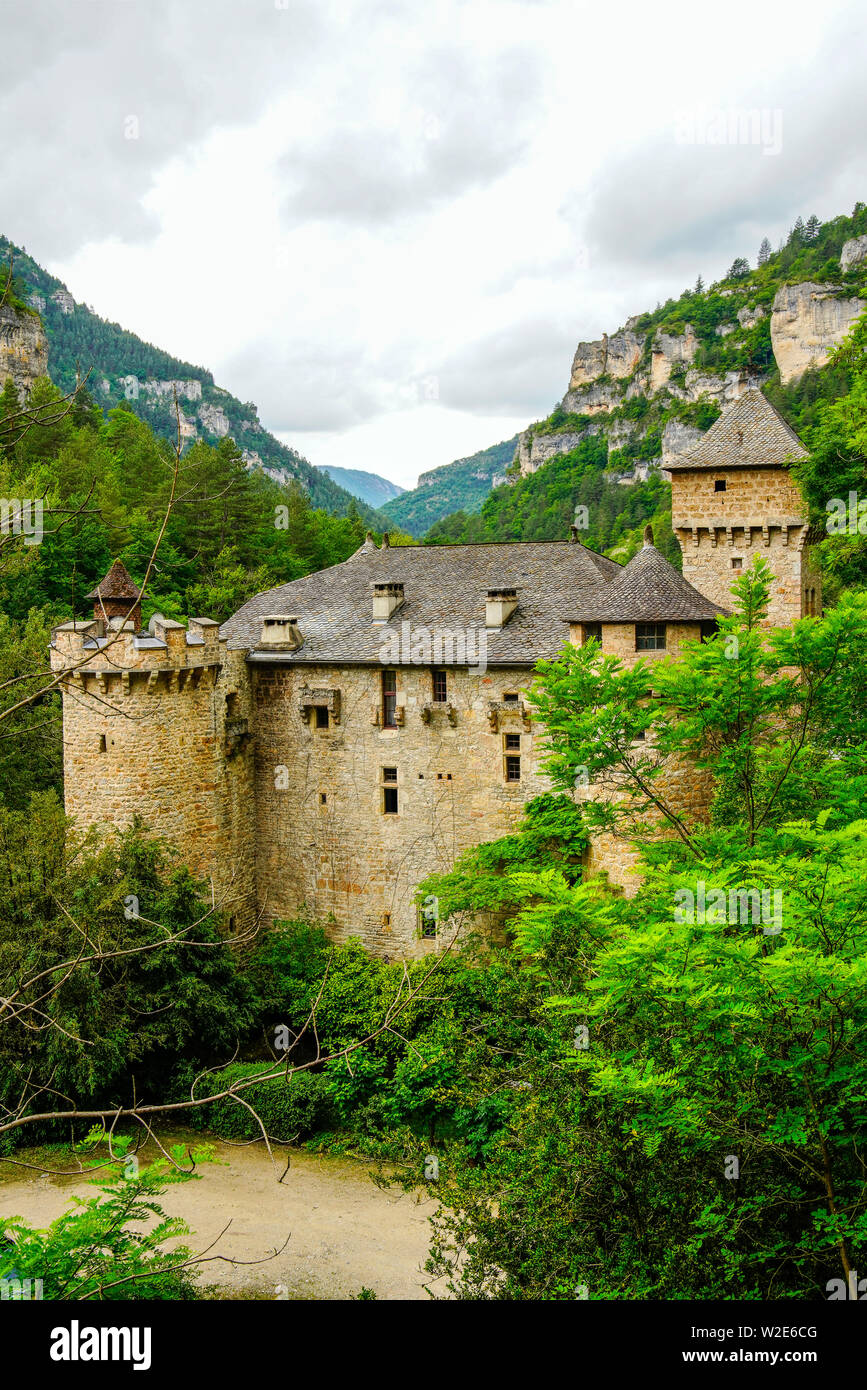 Laval-du-Tarn, Gemeinde Gorges du Tarn, Departement Lozère, Royal, Frankreich. Stockfoto