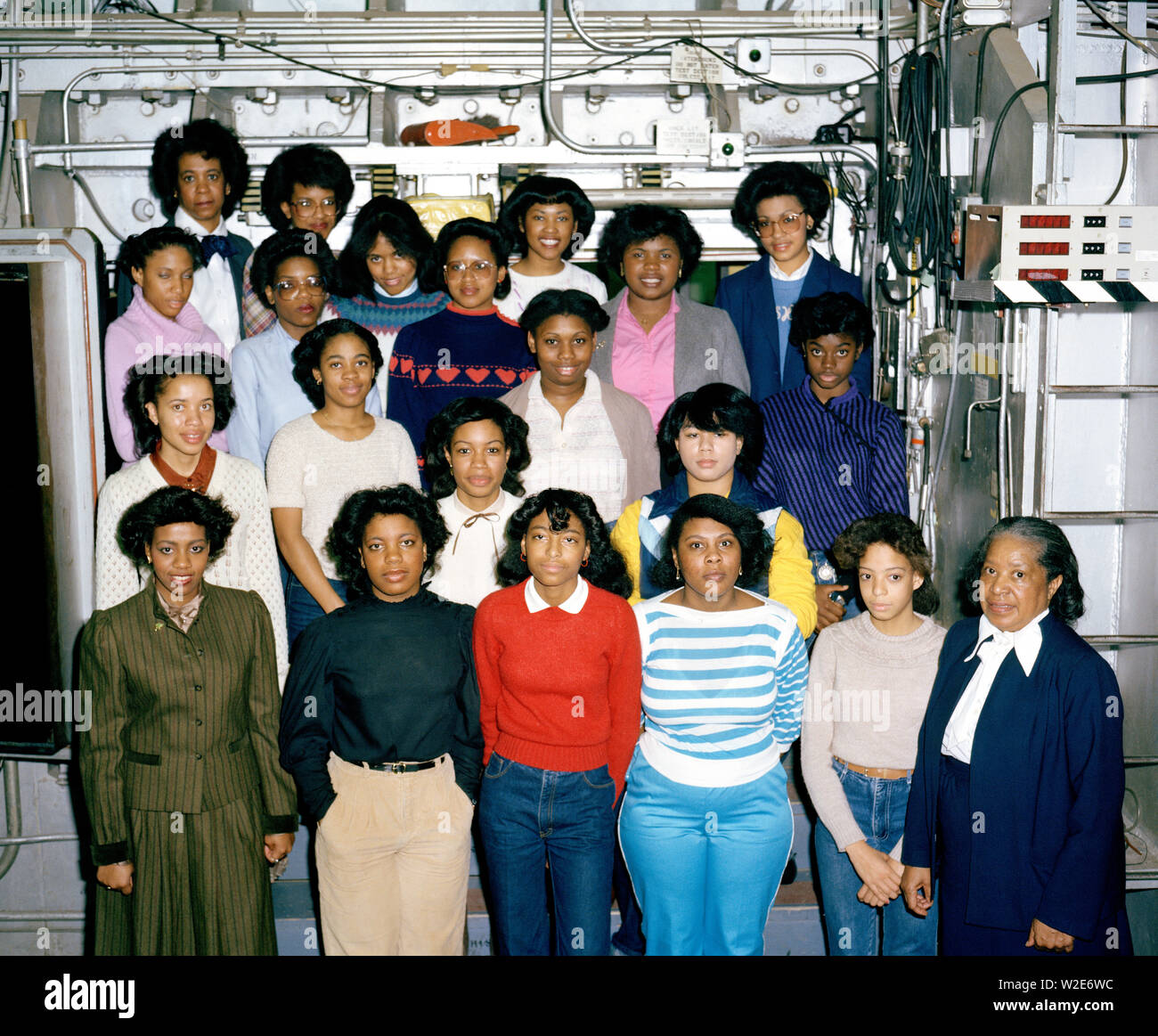 Besondere Prüfung der Gruppe mit Mary Jackson. 1958 Mary Jackson wurde NASAÕs erste schwarze Ingenieurin. Stockfoto