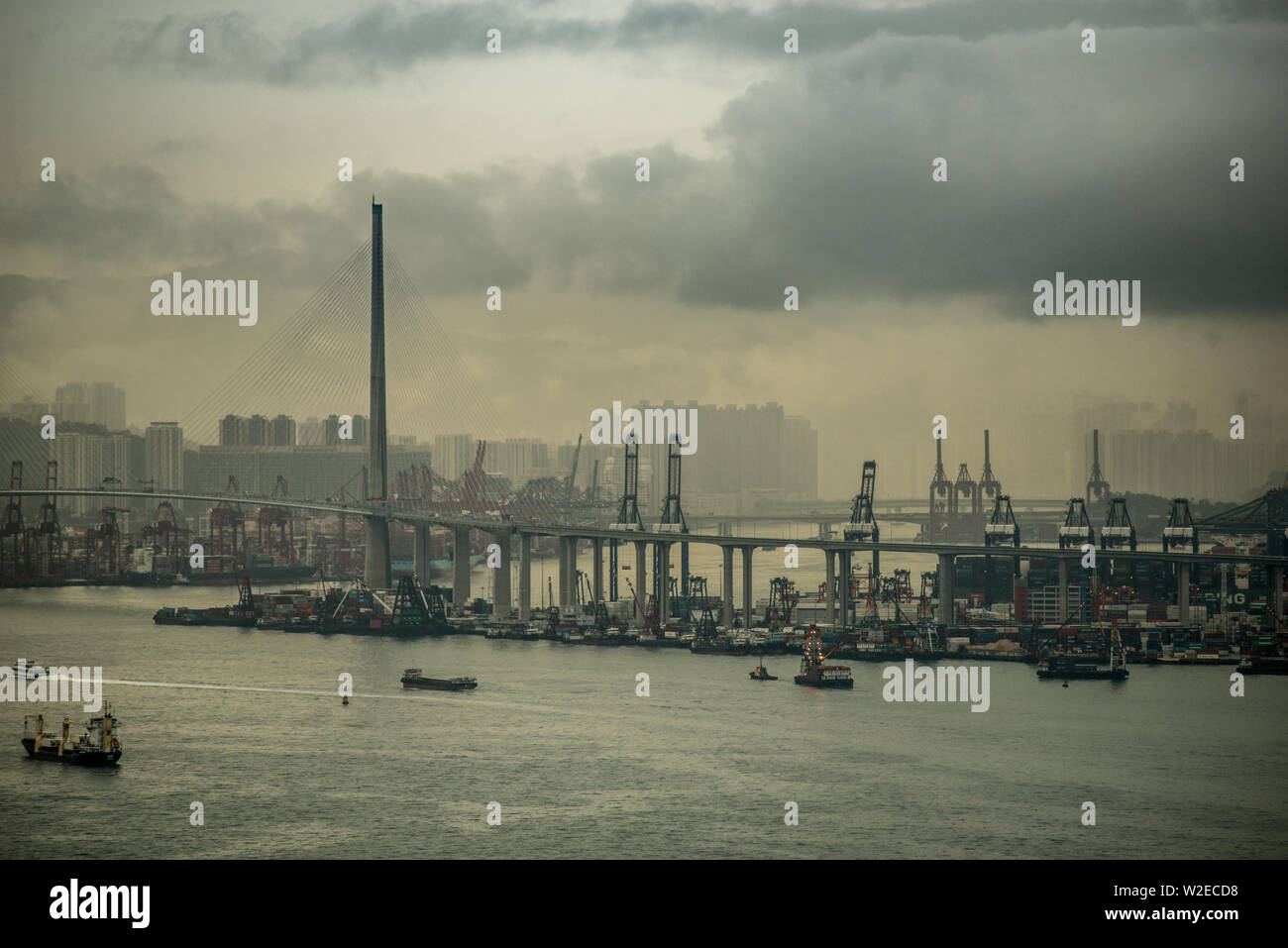 Hafen von Hong Kong Stadtbild Stockfoto