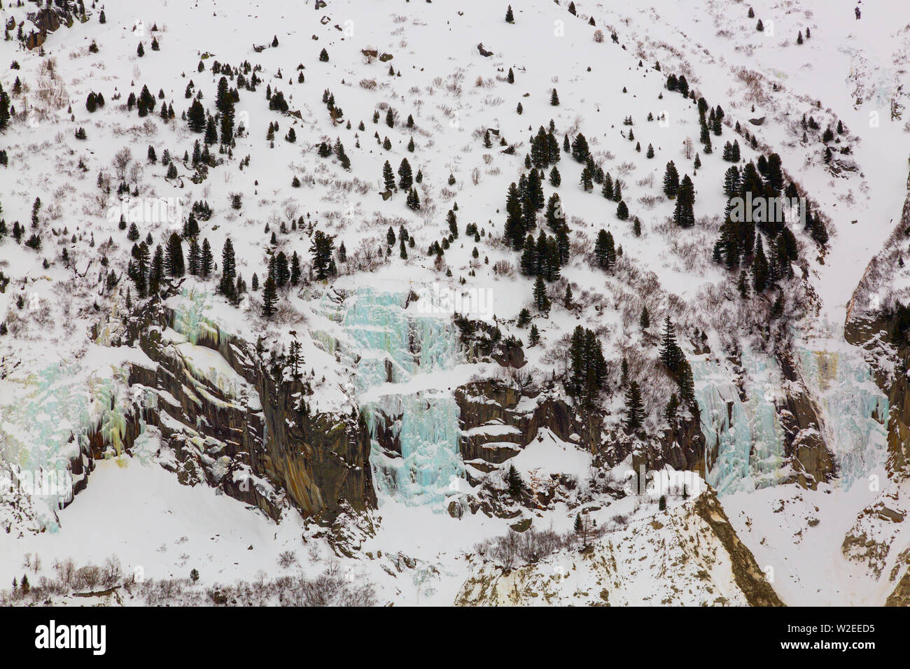 Mer de Glace Tal unter Mont Blanc Massiv in französischer Sprache Alsp Stockfoto