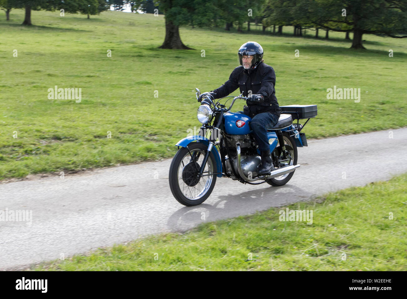 Motorisch Klassiker, historics, vintage Motoren und Collectibles 2019; Leighton Hall Verkehr zeigen, Sammlung von Autos & Oldtimer von gestern. Stockfoto