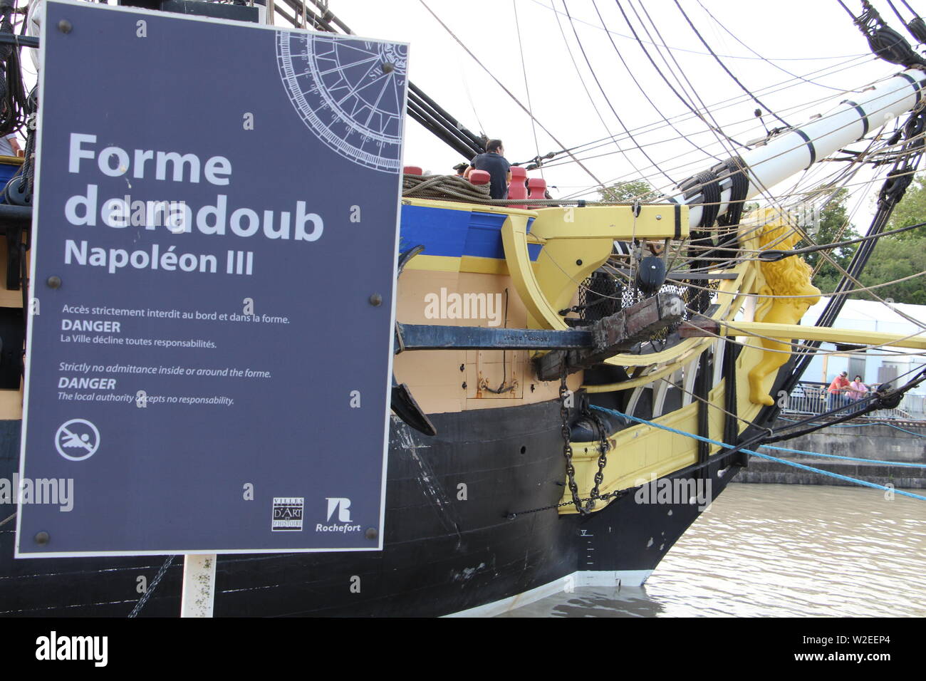 Retour de l'Hermine de Sohn reise Normandie Liberté dans son Port d'Attache de Rochefort-sur-Mer Stockfoto