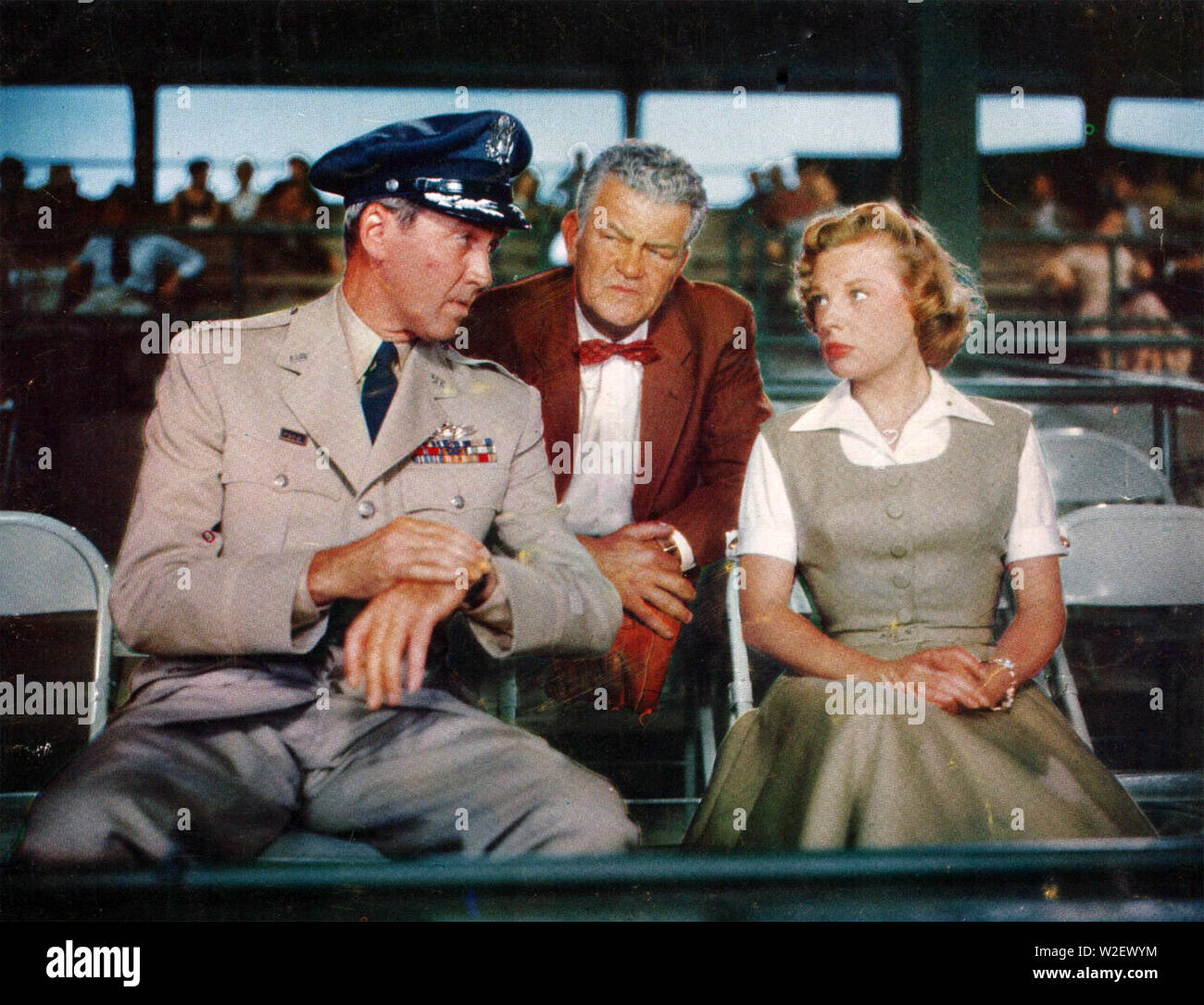 STRATEGIC AIR COMMAND 1955 Paramount Pictures Film mit Von links: James Stewart, Jay C. Flippen, Juni Allyson Stockfoto