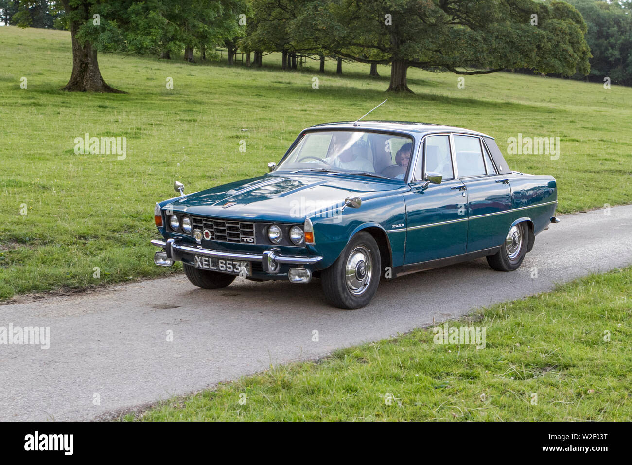 Motorisch Klassiker, historics, vintage Motoren und Collectibles 2019; Leighton Hall Verkehr zeigen, Sammlung von Autos & Oldtimer von gestern. Stockfoto