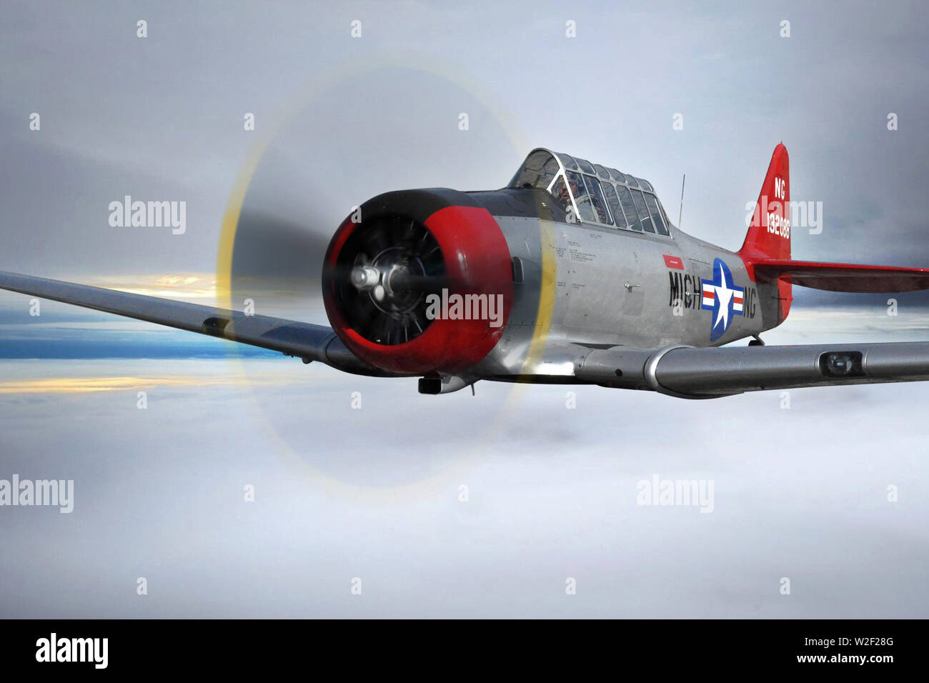 Nordamerikanische T-6 Texaner Stockfoto