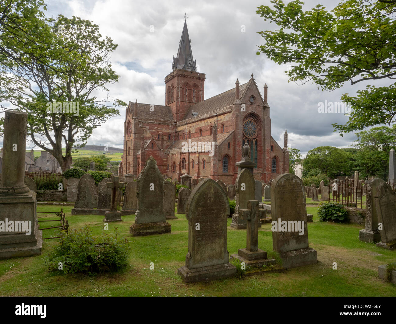 Die St. Magnus Kathedrale in Kirkwall, Orkney Inseln, Schottland Stockfoto