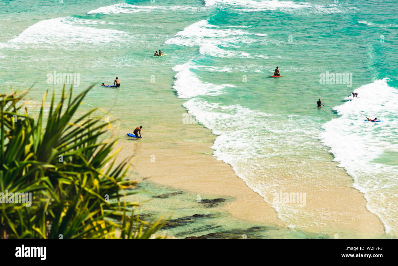 Kirra Beach an der Gold Coast in Queensland, Australien Ab dem kirra Lookout gesehen Stockfoto