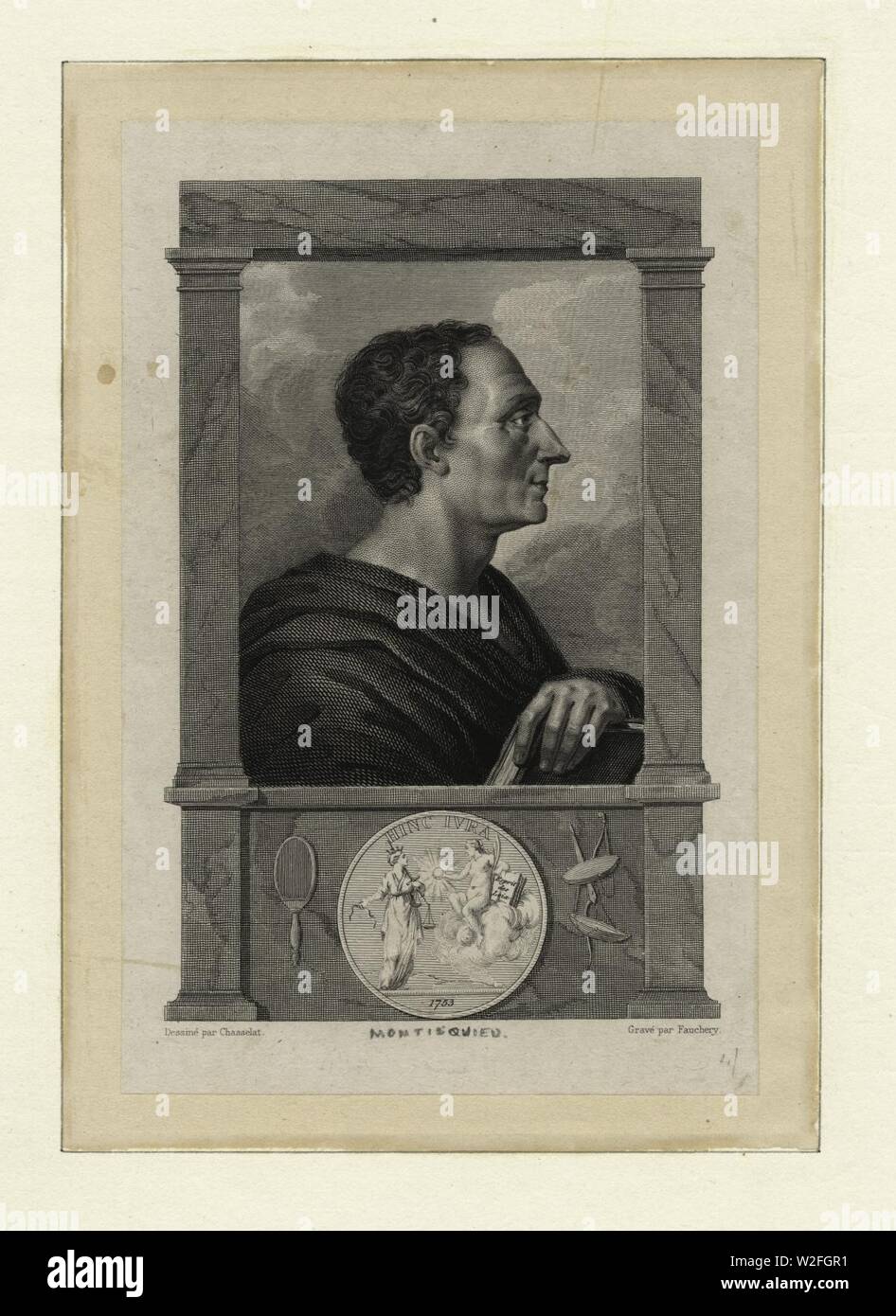 Charles de Secondat, Baron de Montesquieu Stockfoto