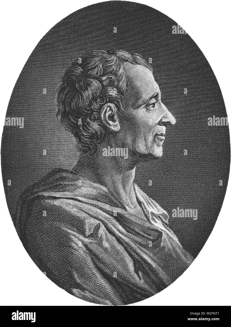 Charles de Secondat, Baron de Montesquieu. Stockfoto