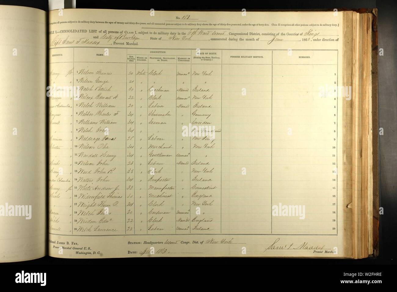 Charles Frederick Webber (1825-1863) military service. Stockfoto