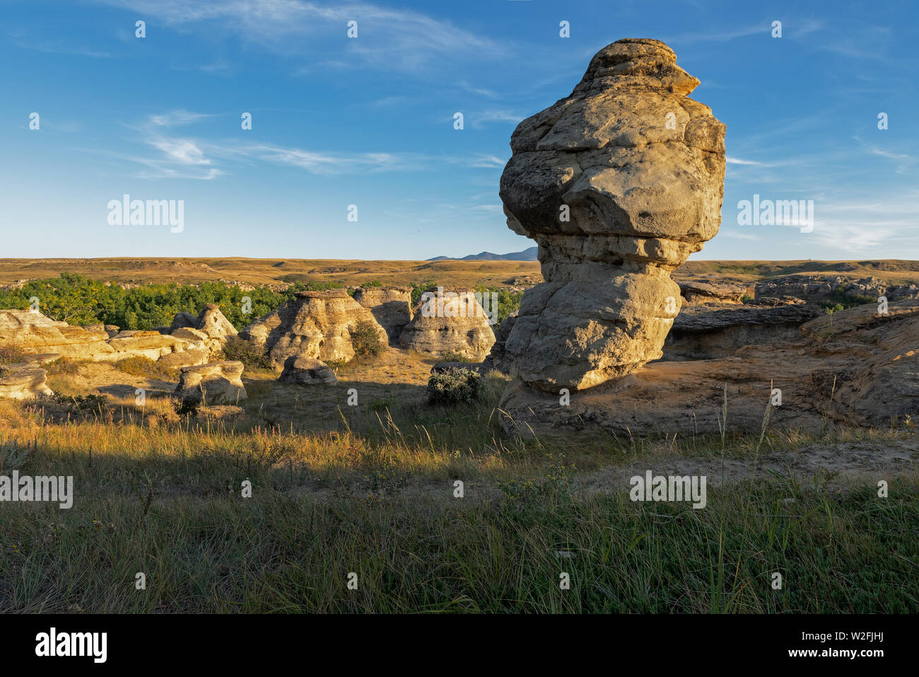 Schrift auf Stein-Provinzpark in Alberta, Kanada Stockfoto