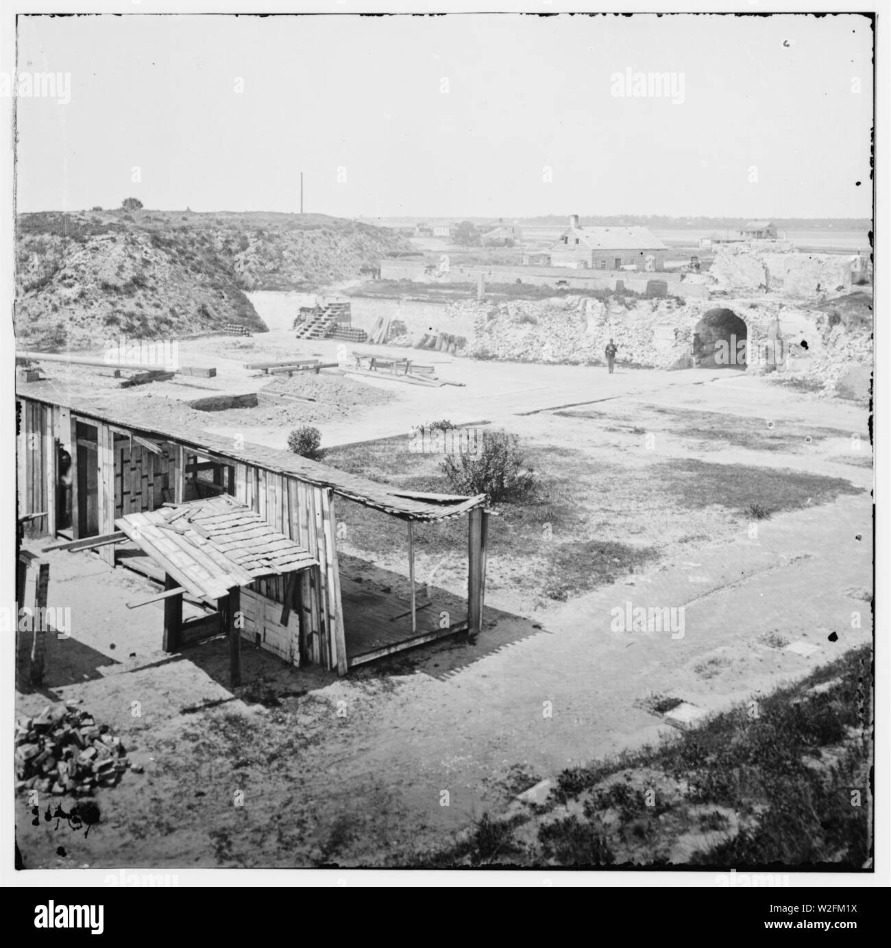 Charleston, South Carolina (Umgebung). Innenansicht des Fort Moultrie. (Sullivans Island) Stockfoto