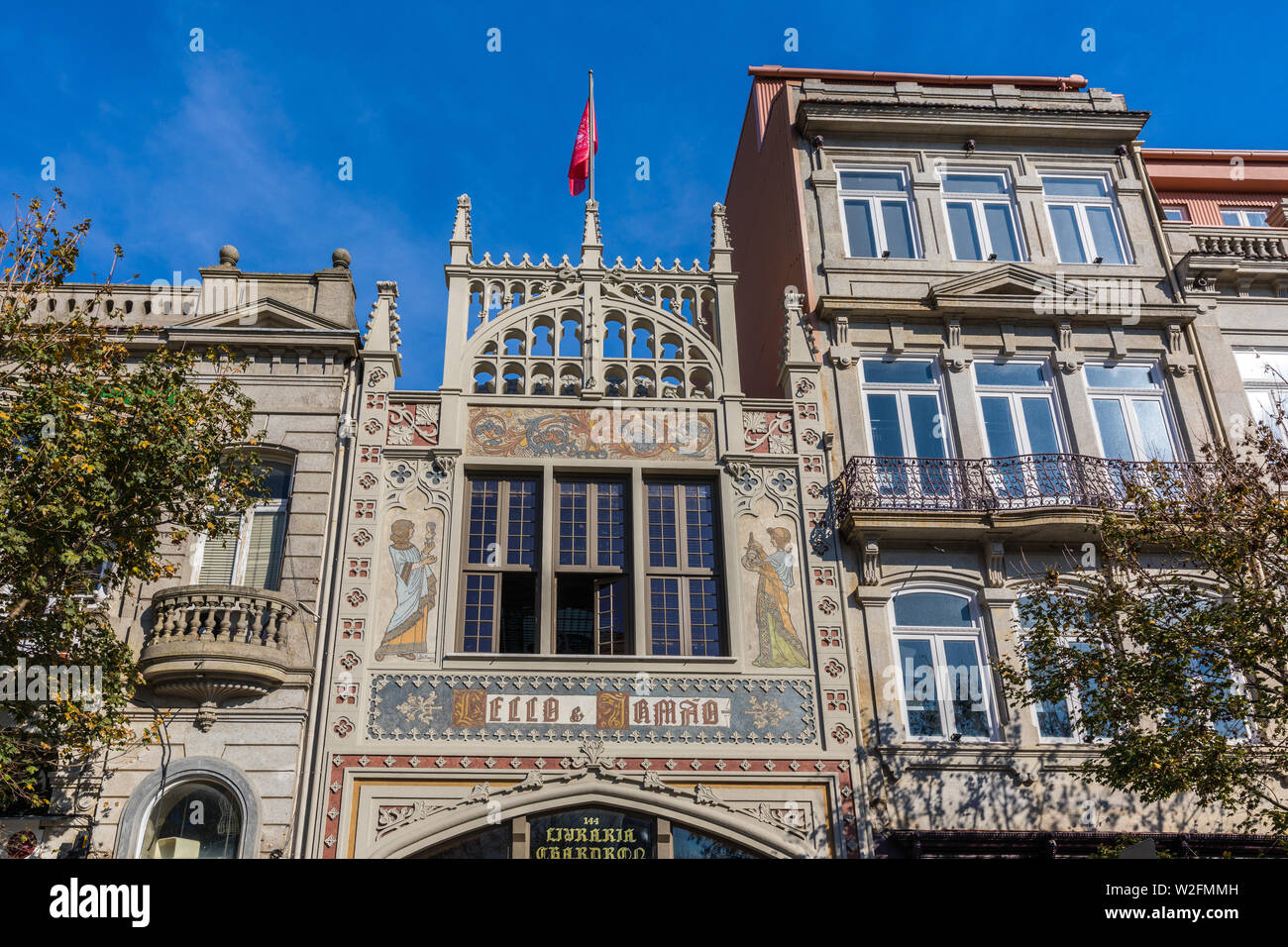 Porto, Portugal - November 17, 2017: Ansicht der Livraria Lello Buchladen, Porto, Portugal Stockfoto