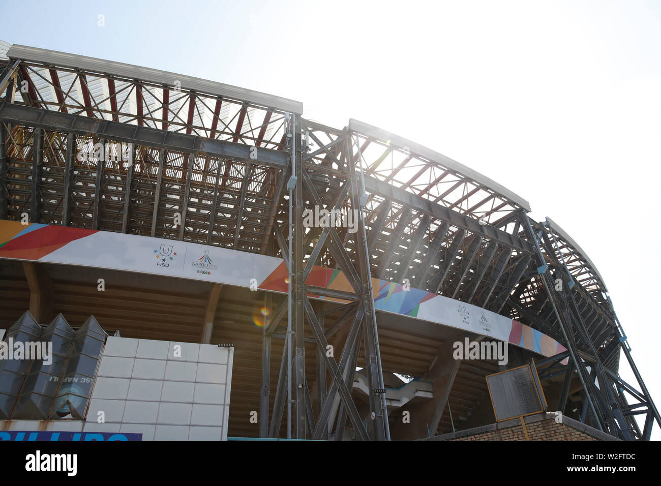 San Paolo Stadion, Napoli, Italien. 8. Juli, 2019. Allgemeine Ansicht, 8. Juli 2019 - Leichtathletik: Er 30 Sommer Universiade 2019 Napoli in San Paolo Stadium, Napoli, Italien. Credit: Naoki Morita/LBA SPORT/Alamy leben Nachrichten Stockfoto