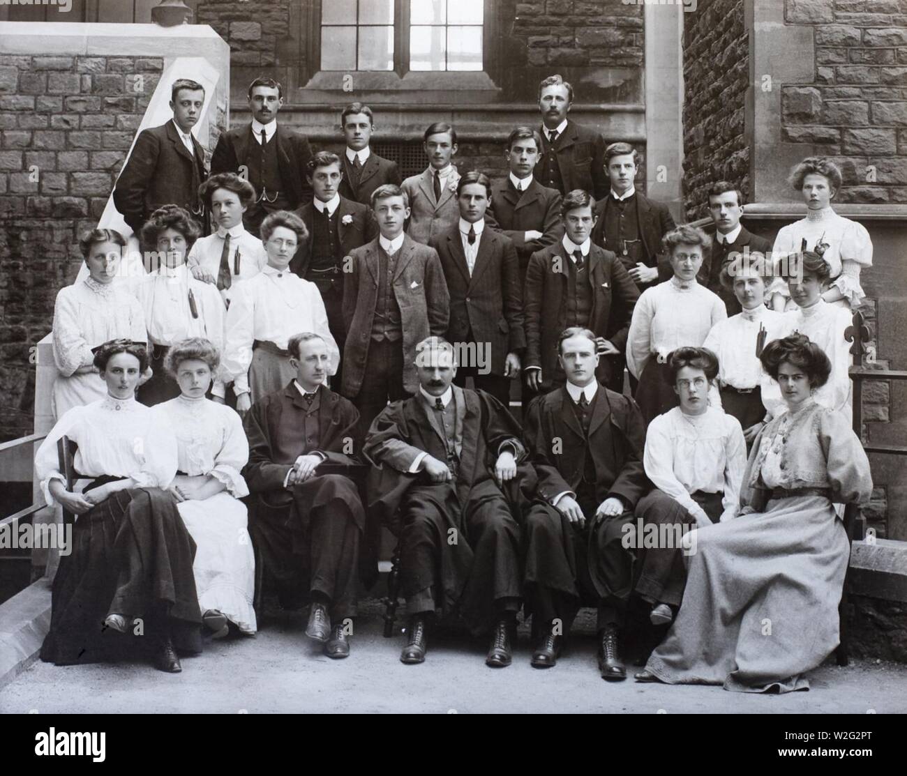 Abteilung Chemie Mitarbeiter und Studenten, der Universität Bristol, 1907-1908. Stockfoto