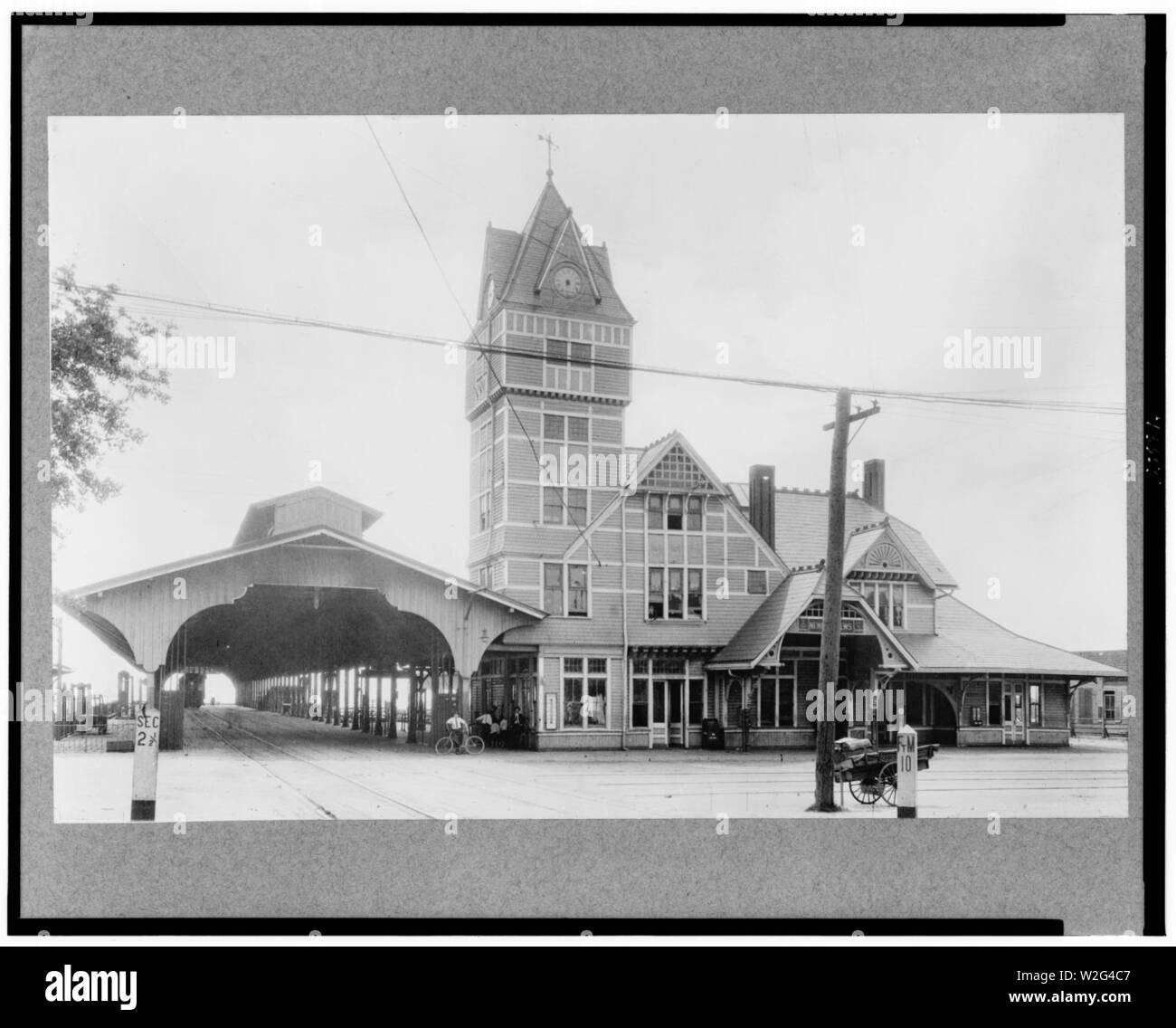 Chesapeake and Ohio Railroad Station in Newport News, Virginia, mit Clock Tower Stockfoto