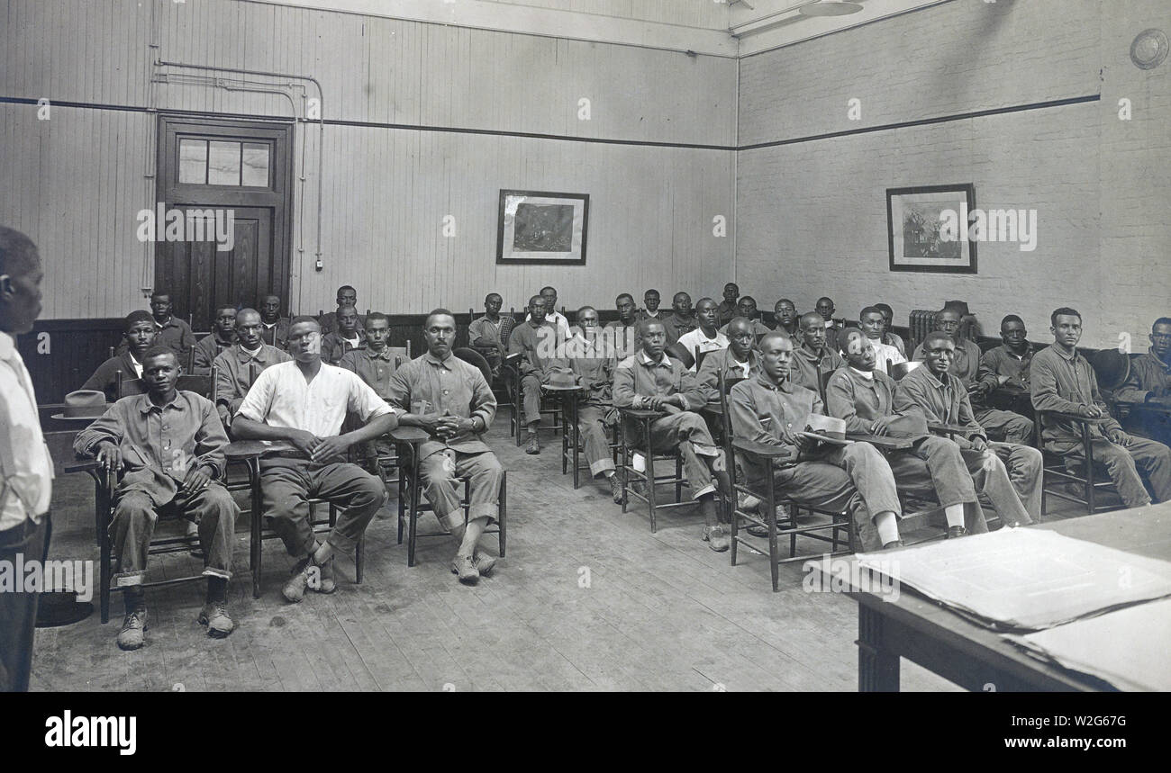 S.A.T.C. Zimmerei KLASSE. Tuskegee Normal und Industrie Institut, Tuskegee, Ala Ca. 1918-1919 Stockfoto