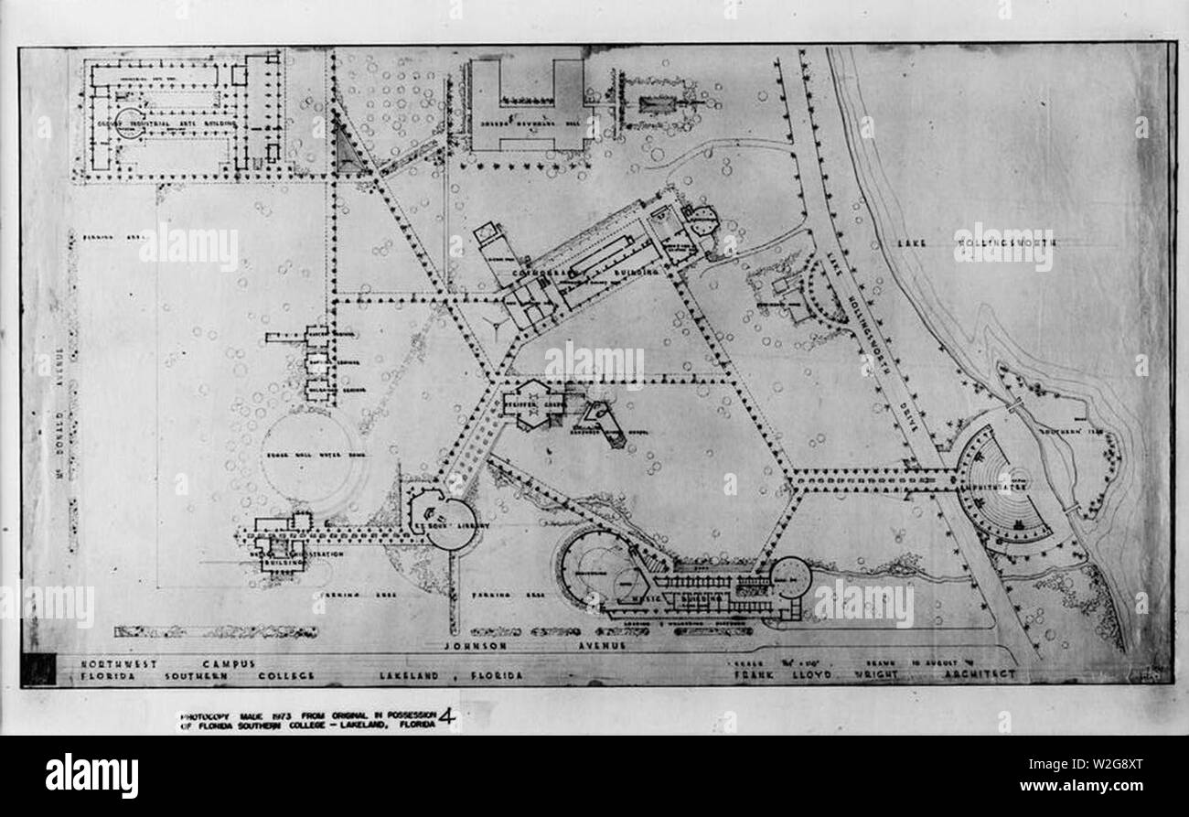 Kind der Sonne, Master Plan, 1957, 7/8, (HABS FLA, 53 - SEE, 1-4). Stockfoto