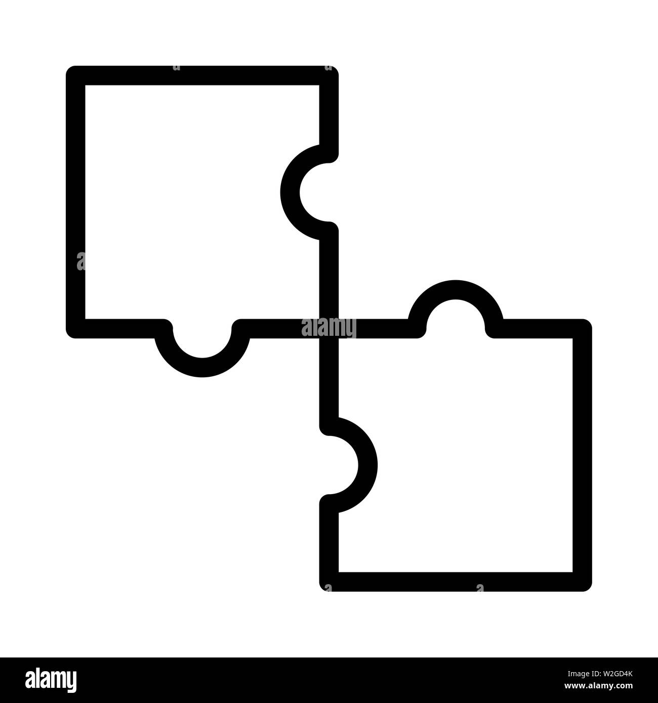 Puzzle Symbol. flachbild Abbildung: Puzzle Symbol für Web, Muster, Design, etc. Stockfoto