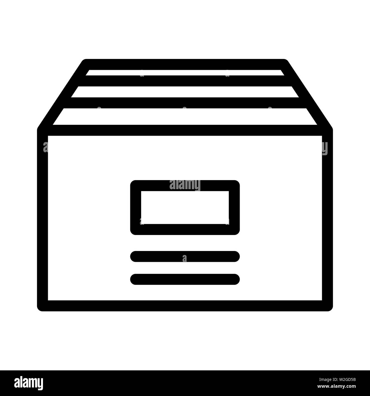 Kostenloser Versand Karton Symbol. flachbild Abbildung: kostenloser Versand Karton vektor Symbol für Web, Muster, Design, etc. Stockfoto