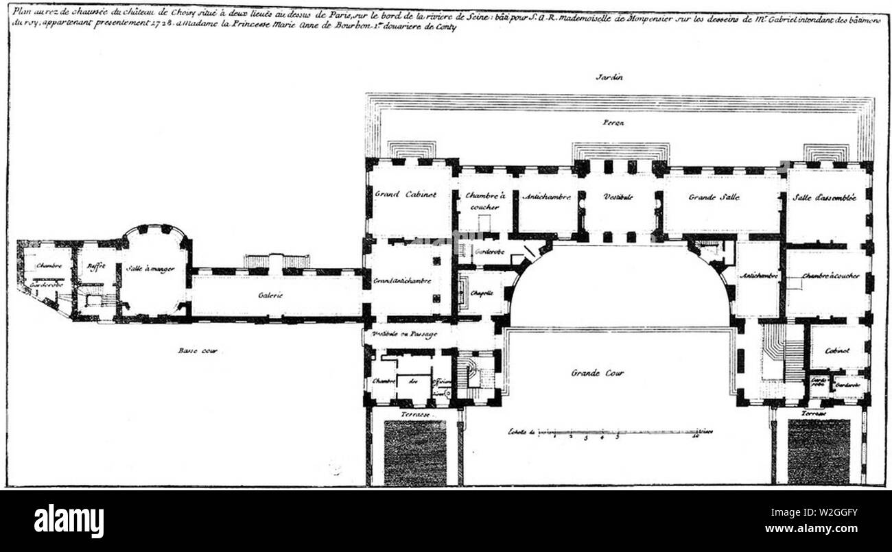 Choisy-le-Roi Grundriss Erdgeschoss. Stockfoto
