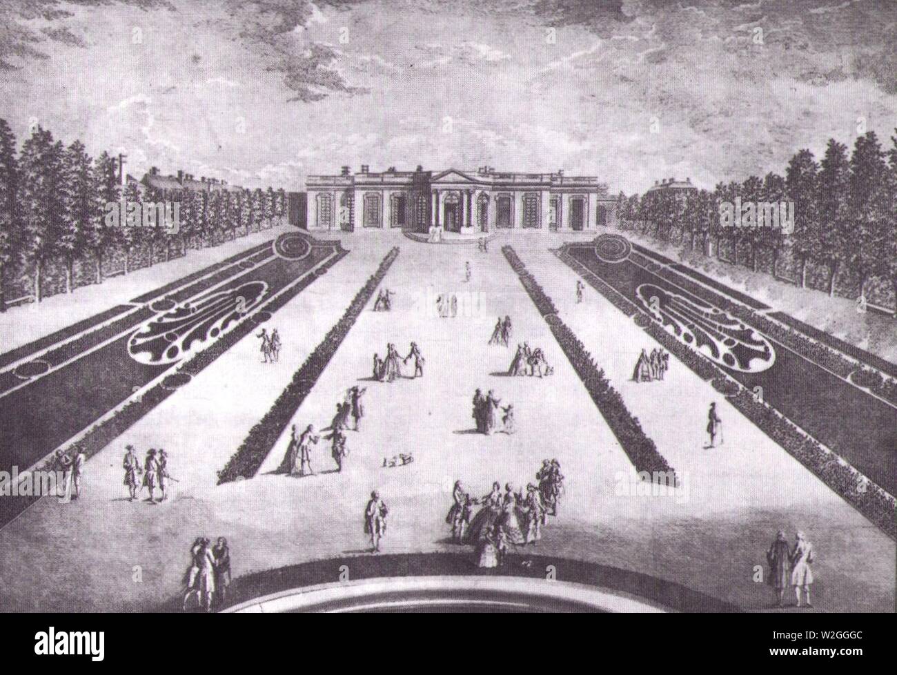 Choisy-le-Roi Petit Château Jardin. Stockfoto