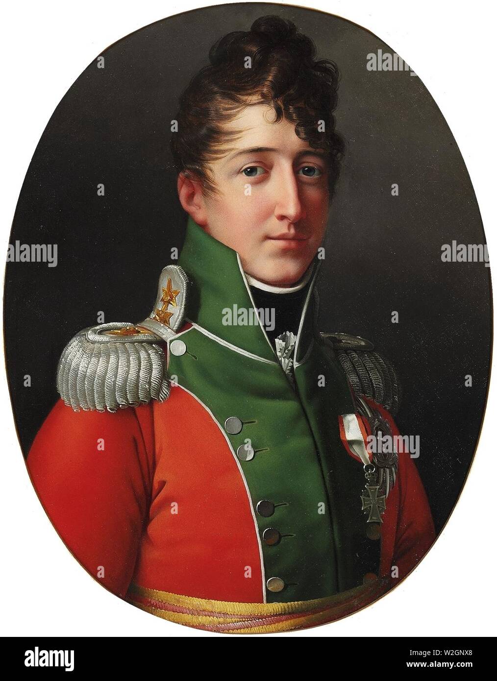 Christian Hornemann - Portraet af den unge Kong Christian VIII. Stockfoto