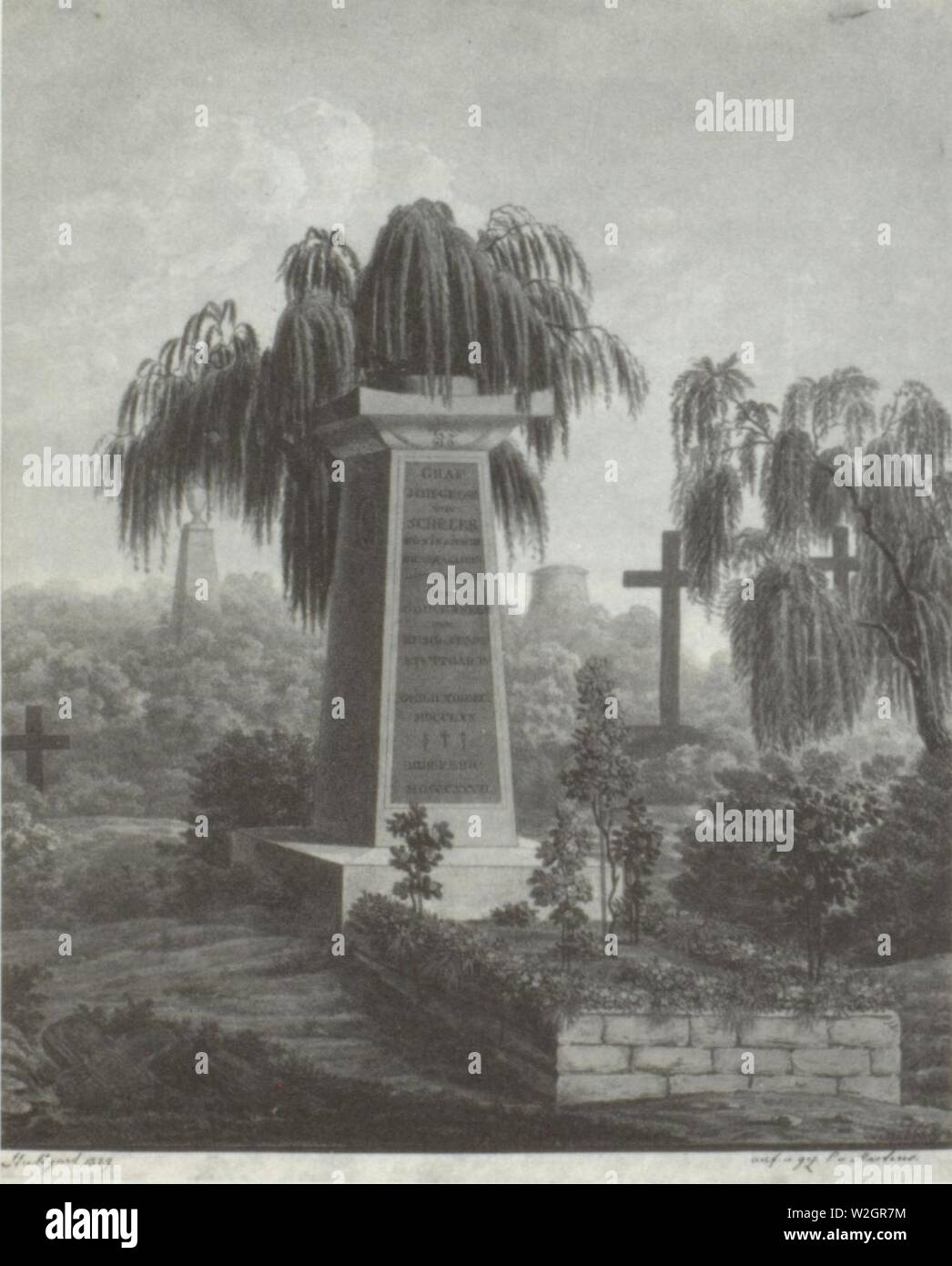 Christian Septimus von Martens, Grab von Johann von Scheler, 2