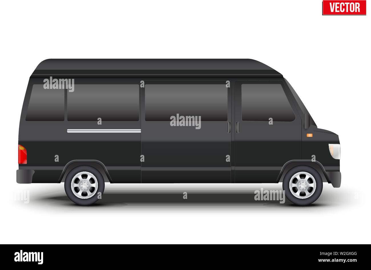 Klassische vip-transfer service Minibus Stock Vektor