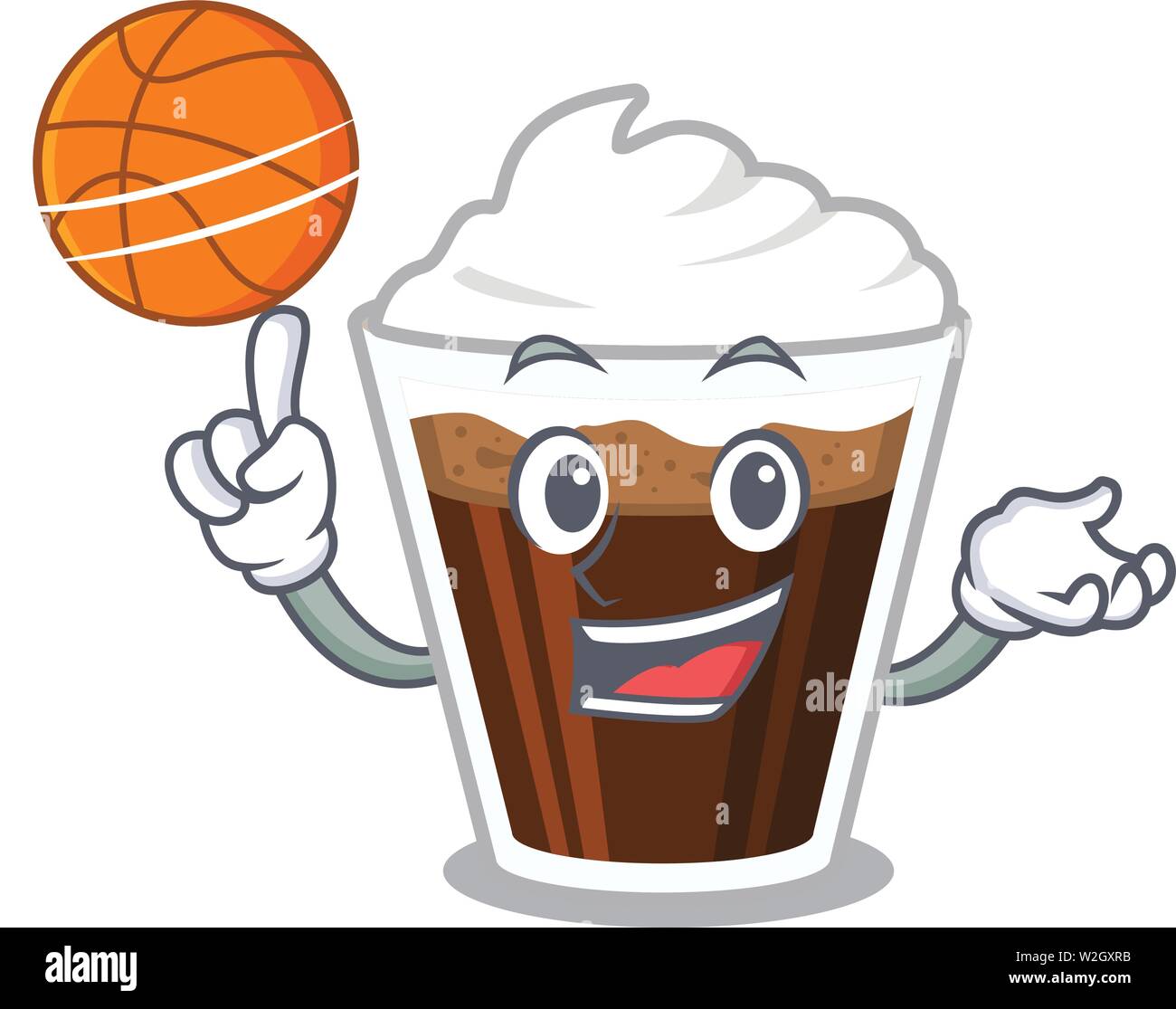 Mit basketball Irish coffe isoliert mit der Cartoon Stock Vektor