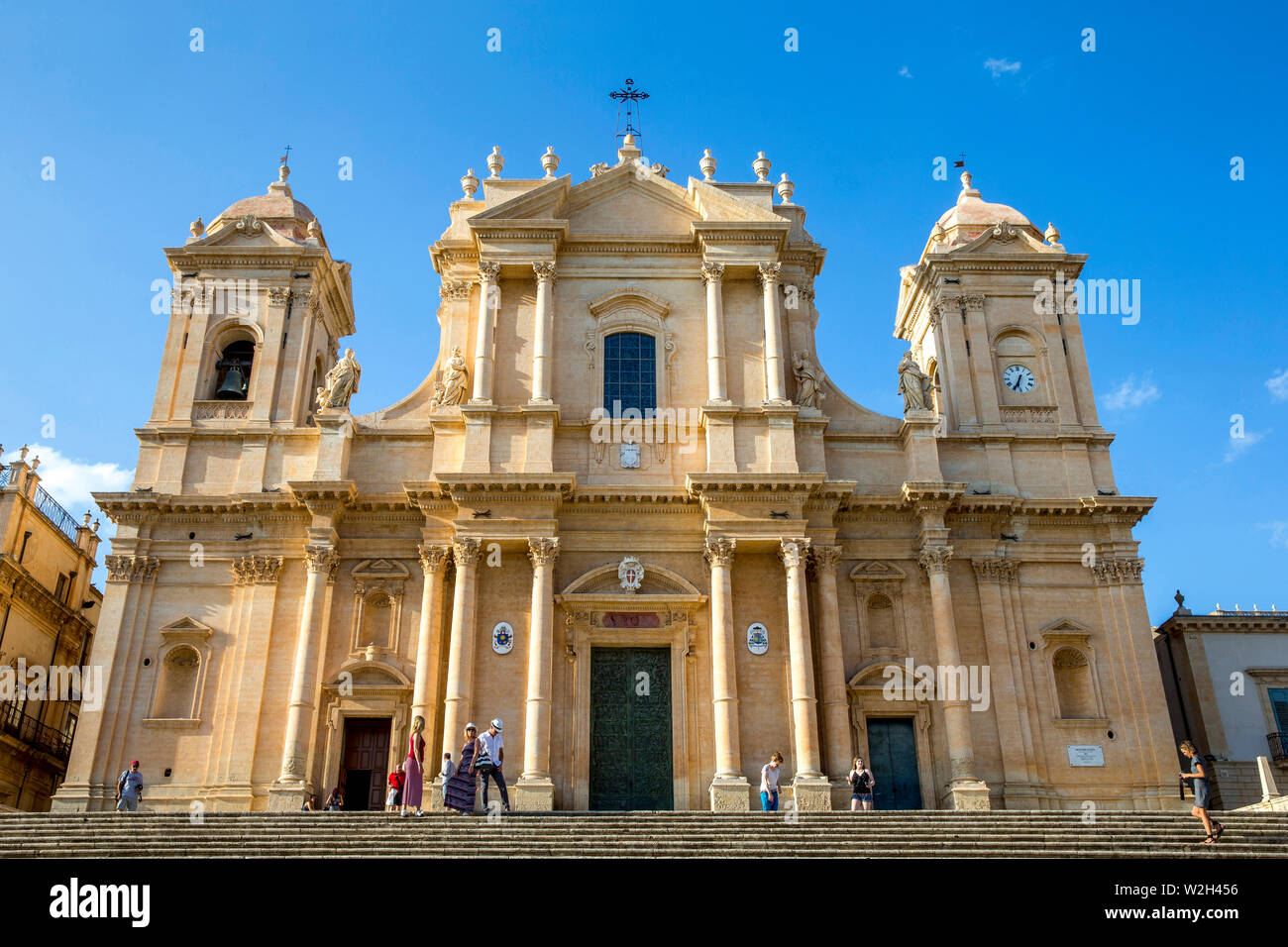 San Nicolo (Nicolas) Basilika - Kathedrale, Noto, Sizilien (Italien). Stockfoto