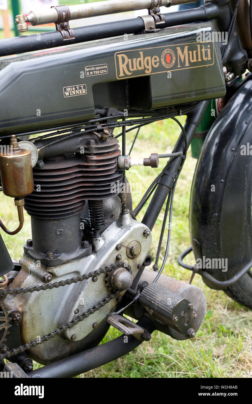 Historische Rudge Multi Motorrad, datiert 1920, 500cc. Stockfoto
