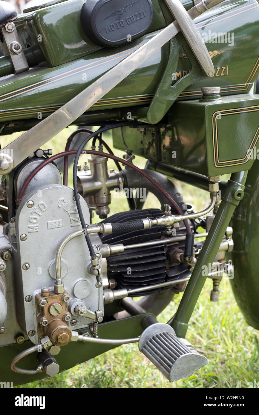 Historische Moto Guzzi C2V Motorrad, datiert 1924, 500cc. Stockfoto