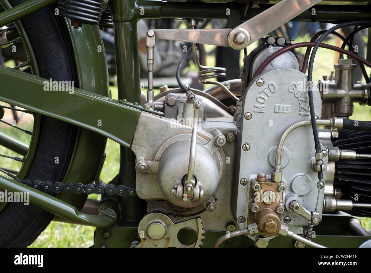 Historische Moto Guzzi C2V Motorrad, datiert 1924, 500cc. Stockfoto