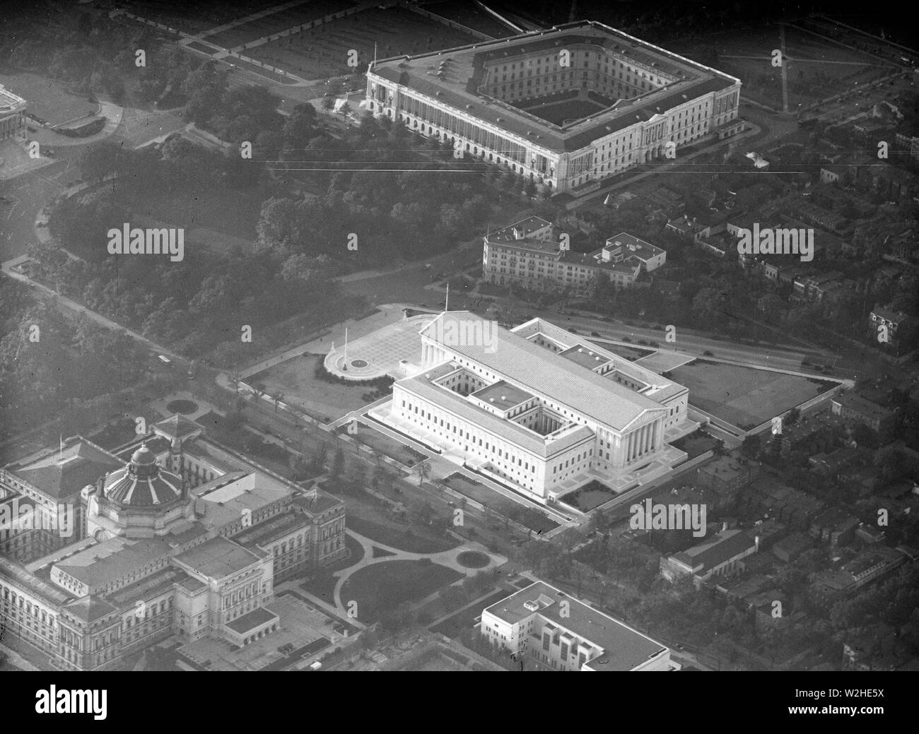 Luftaufnahme von Washington D.C. Ca. Oktober 1935 Stockfoto